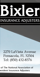 Bixler Insurance Adjusters -  2270 LaVista Avenue; Pensacola, FL - Tel:(850) 432-8376